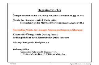 Organisatorisches