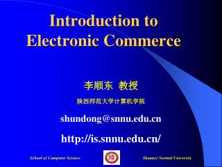 Introduction to Electronic Commerce