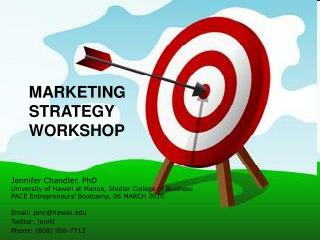 MARKETING STRATEGY WORKSHOP