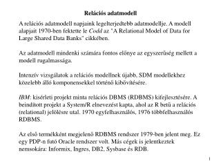 Relációs adatmodell
