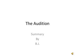 The Audition