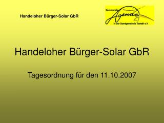 Handeloher Bürger-Solar GbR