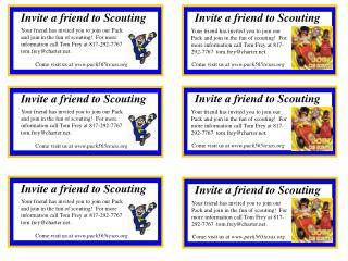 Invite a friend to Scouting