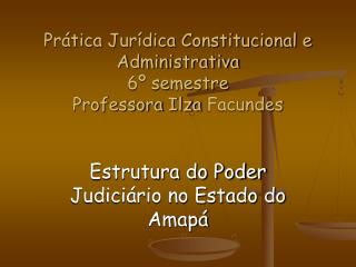 Prática Jurídica Constitucional e Administrativa 6º semestre Professora Ilza Facundes