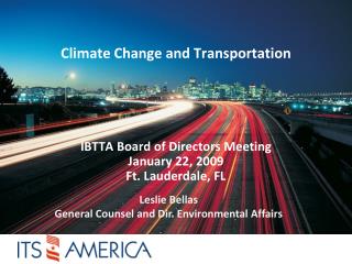 Climate Change and Transportation