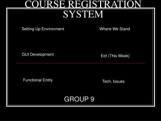 COURSE REGISTRATION SYSTEM