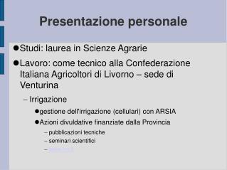 Presentazione personale