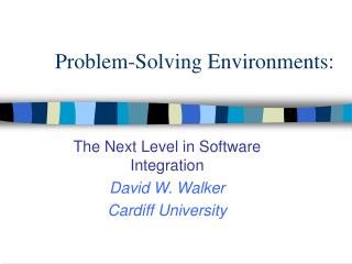 Problem-Solving Environments: