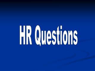 HR Questions