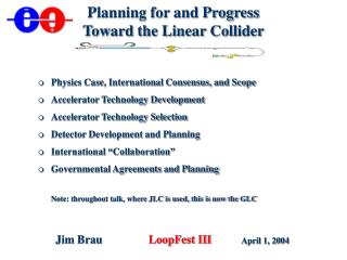 Planning for and Progress Toward the Linear Collider