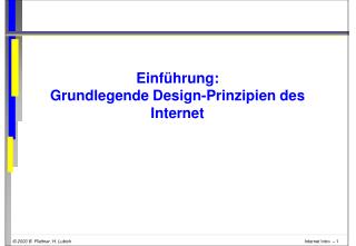Einführung: Grundlegende Design-Prinzipien des Internet