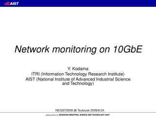 Network monitoring on 10GbE