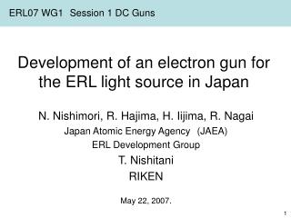 Development of an electron gun for the ERL light source in Japan