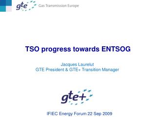TSO progress towards ENTSOG