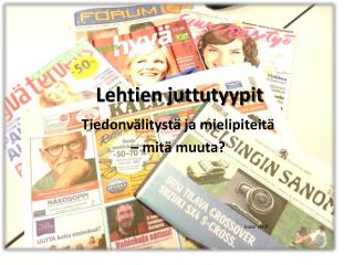 Lehtien juttutyypit