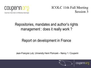 Repositories, mandates and author’s rights management : does it really work ?