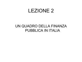 LEZIONE 2