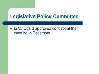 Legislative Policy Committee