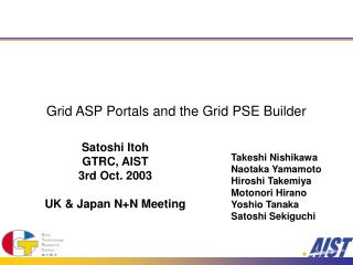 Grid ASP Portals and the Grid PSE Builder