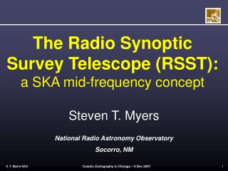 The Radio Synoptic Survey Telescope (RSST): a SKA mid-frequency concept