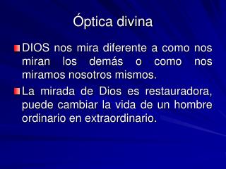 Óptica divina