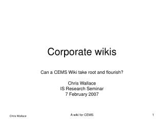 Corporate wikis