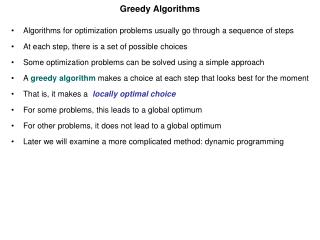 Greedy Algorithms