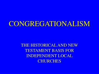 CONGREGATIONALISM