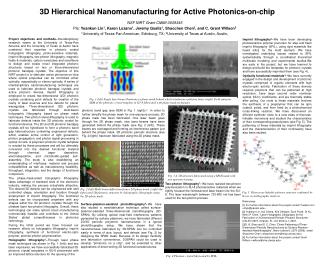 3D Hierarchical Nanomanufacturing for Active Photonics-on-chip