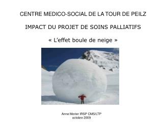 CENTRE MEDICO-SOCIAL DE LA TOUR DE PEILZ IMPACT DU PROJET DE SOINS PALLIATIFS