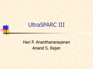 UltraSPARC III