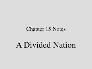 Chapter 15 Notes