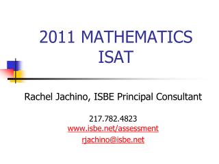 2011 MATHEMATICS ISAT