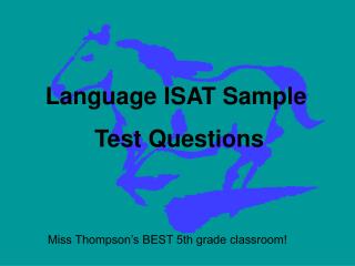 Language ISAT Sample Test Questions