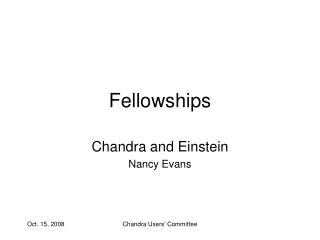 Fellowships