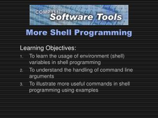 More Shell Programming