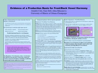 Is there a functional basis for certain commonly observed linguistic sound patterns?