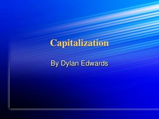 Capitalization