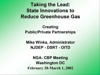 Sustainability Covenant- GHG Initiative- April 18, 2000 Between