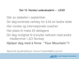 Det 10. Norske Lederakademi – LEAD