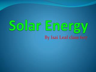 Solar Energy