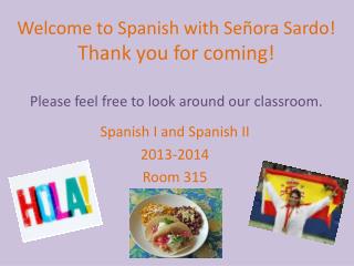 Spanish I and Spanish II 2013-2014 Room 315