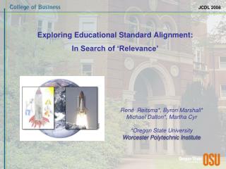 Exploring Educational Standard Alignment: In Search of ‘Relevance’