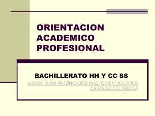 ORIENTACION ACADEMICO PROFESIONAL