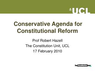 Conservative Agenda for Constitutional Reform