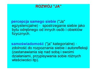 ROZWÓJ &quot;JA&quot;