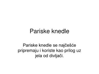 Pariske knedle