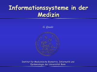 Informationssysteme in der Medizin
