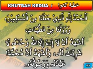 KHUTBAH KEDUA /