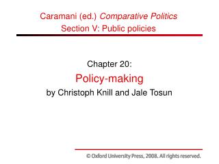 Chapter 20: Policy-making by Christoph Knill and Jale Tosun